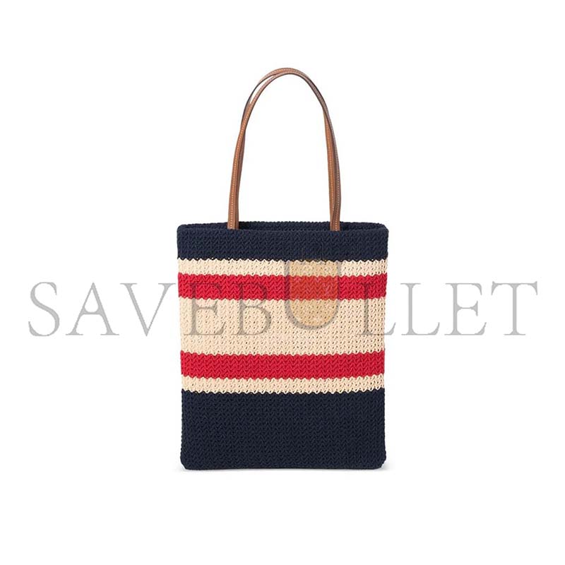 M1v M1v RED STRIPED CROCHET TOTE BAG 5BG248 (38*30cm)